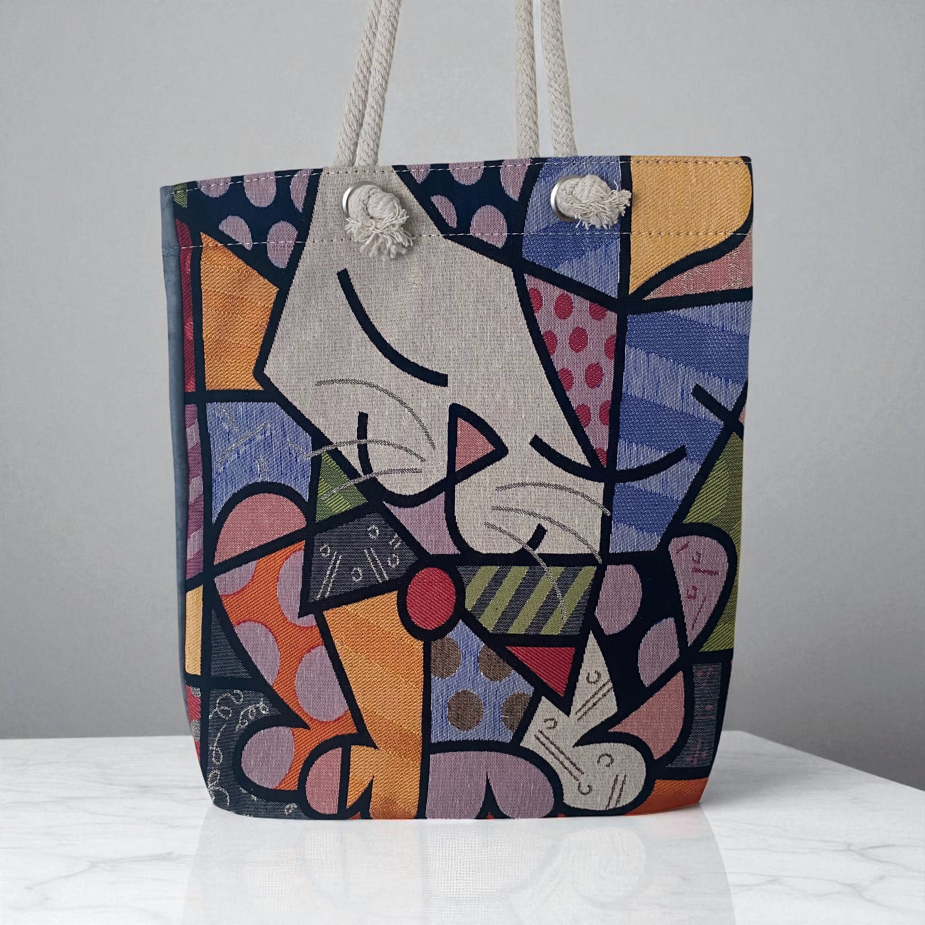 Schulter-Tasche Cubist Cat
