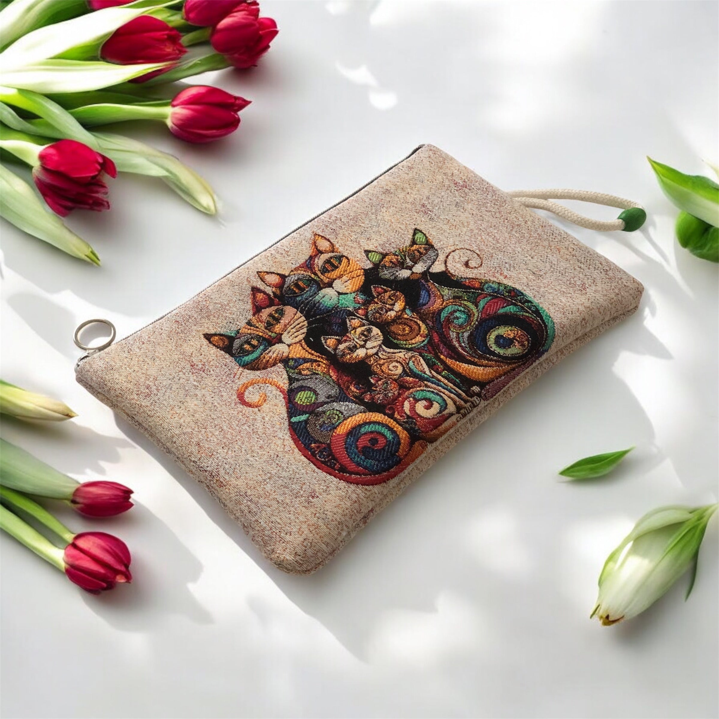 Clutch-Tasche Katzenzauber