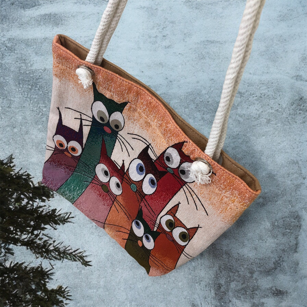 Schulter-Tasche Schrägblick-Katzen