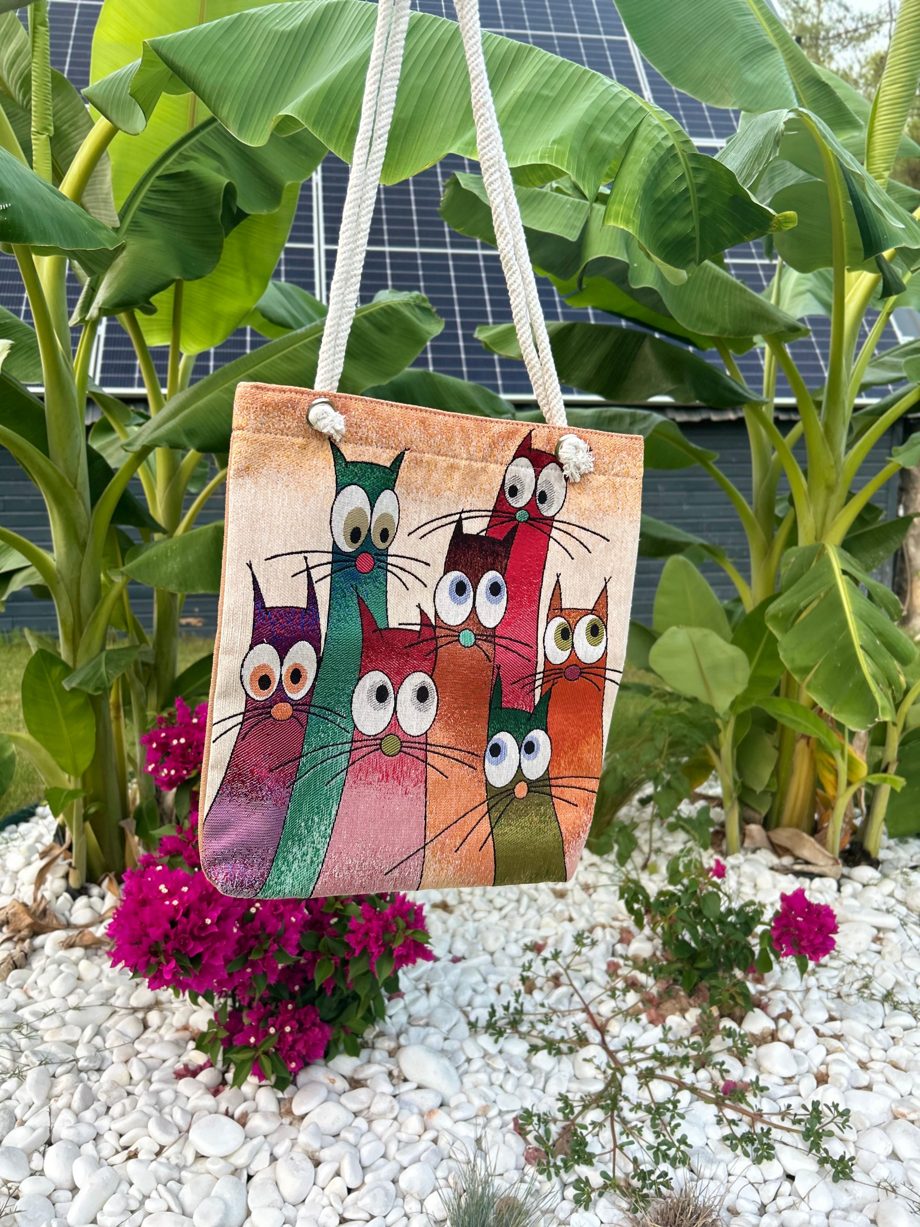 Schulter-Tasche Schrägblick-Katzen