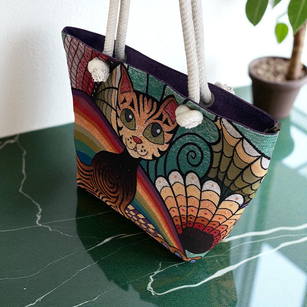 Strand-Tasche Rainbow Cat