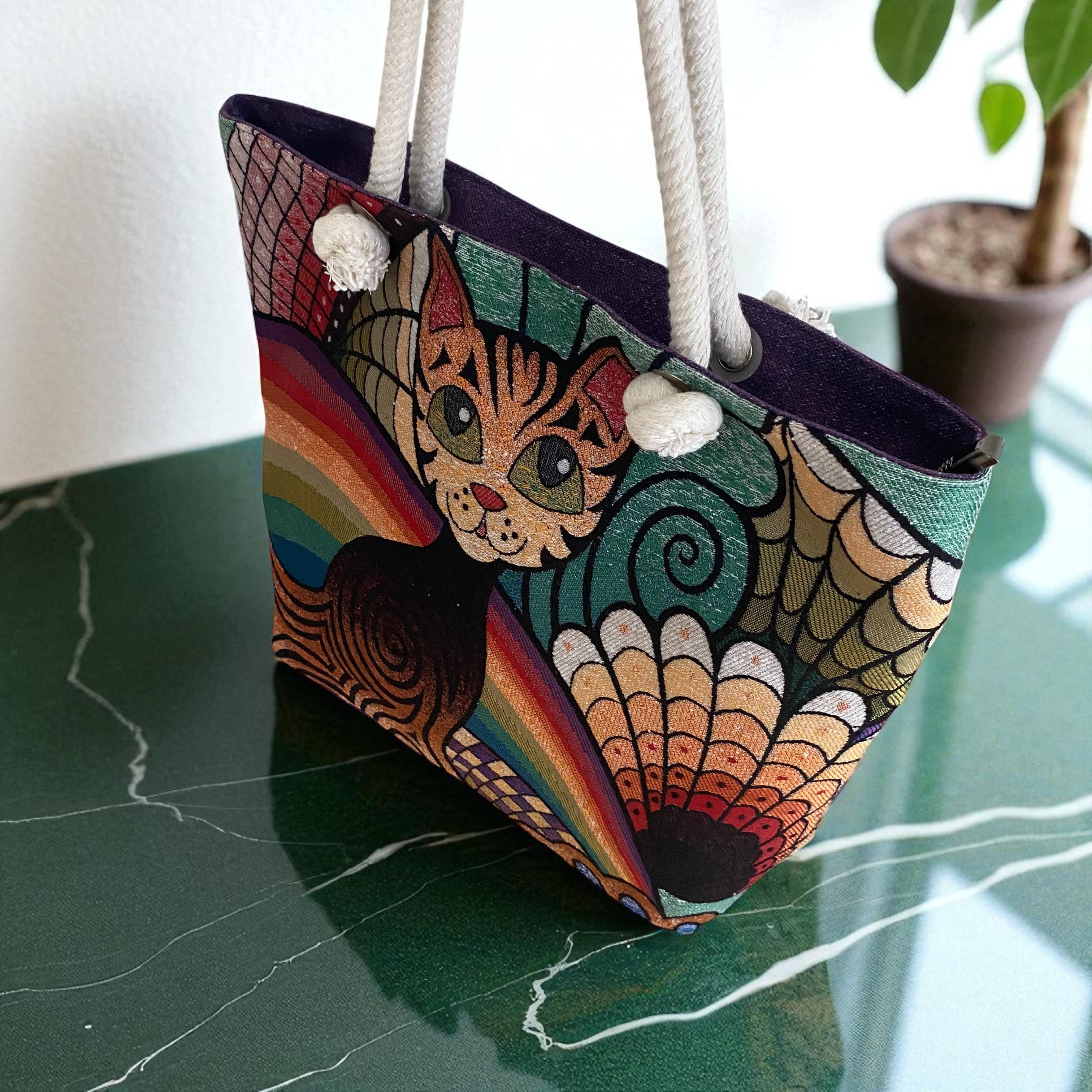 Strand-Tasche Rainbow Cat