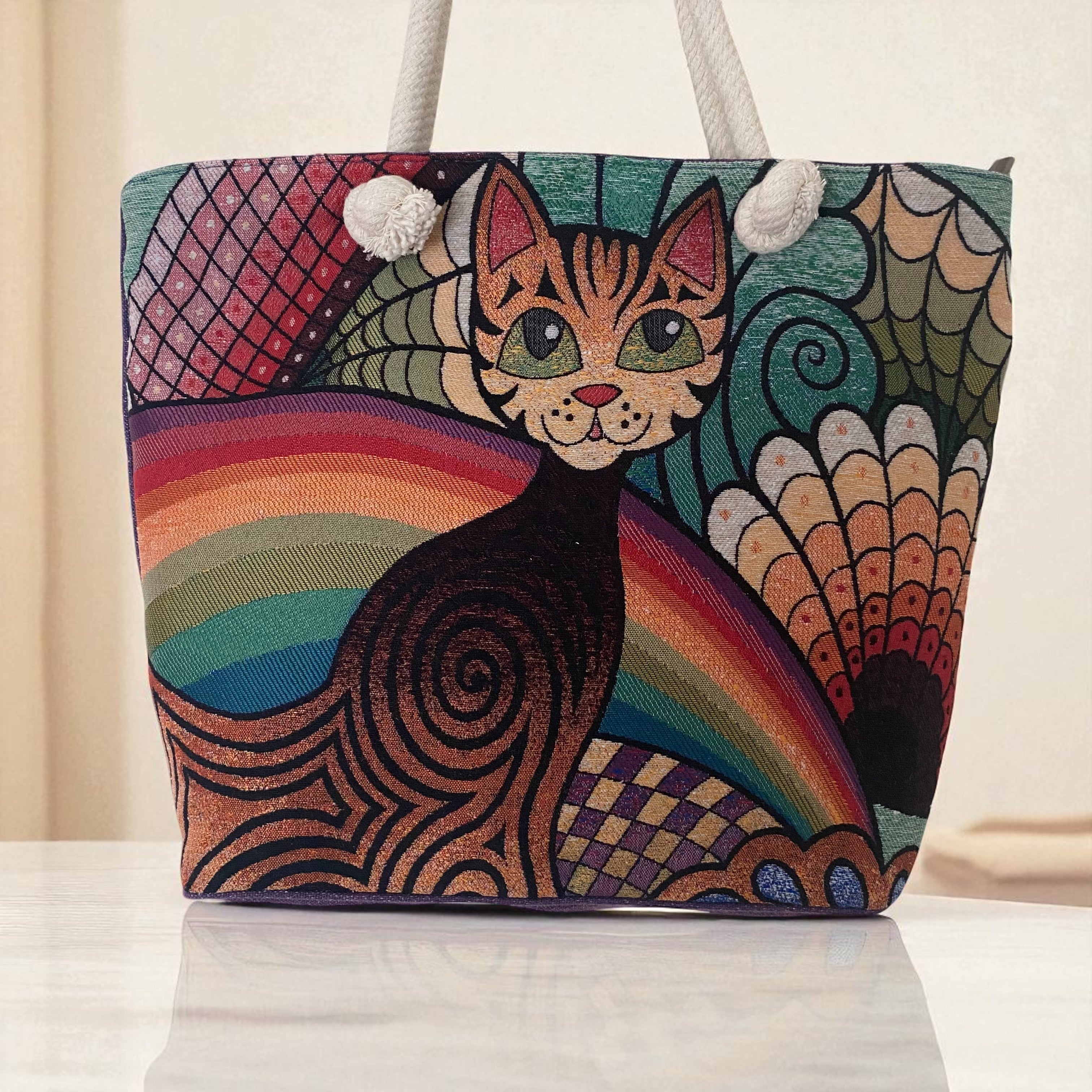 Strand-Tasche Rainbow Cat