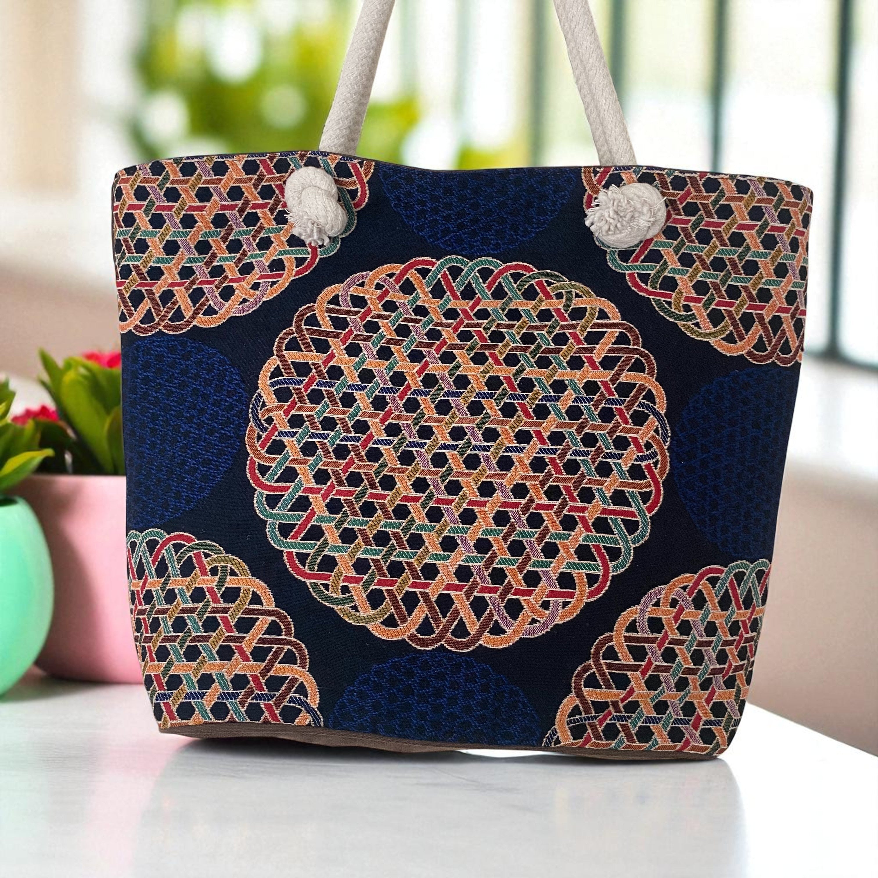 Strand-Tasche Geometric Art