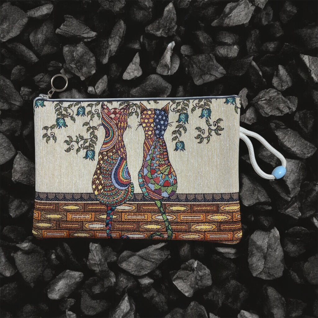 Clutch-Tasche Katzen Paar