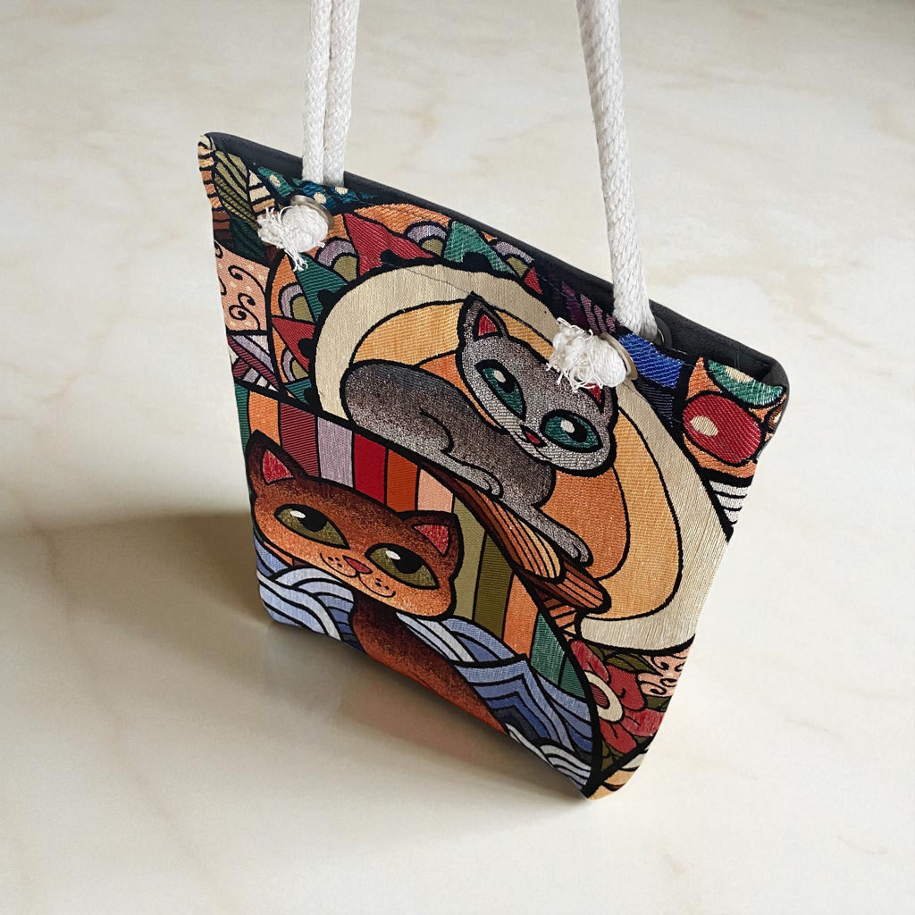 Schulter-Tasche Vivid Kitties