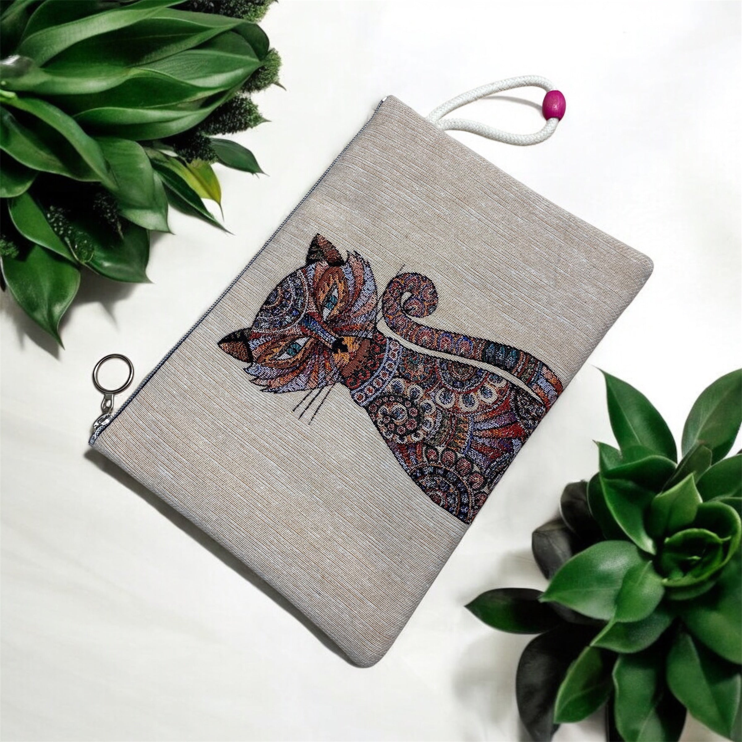 Clutch-Tasche Feline Eleganz