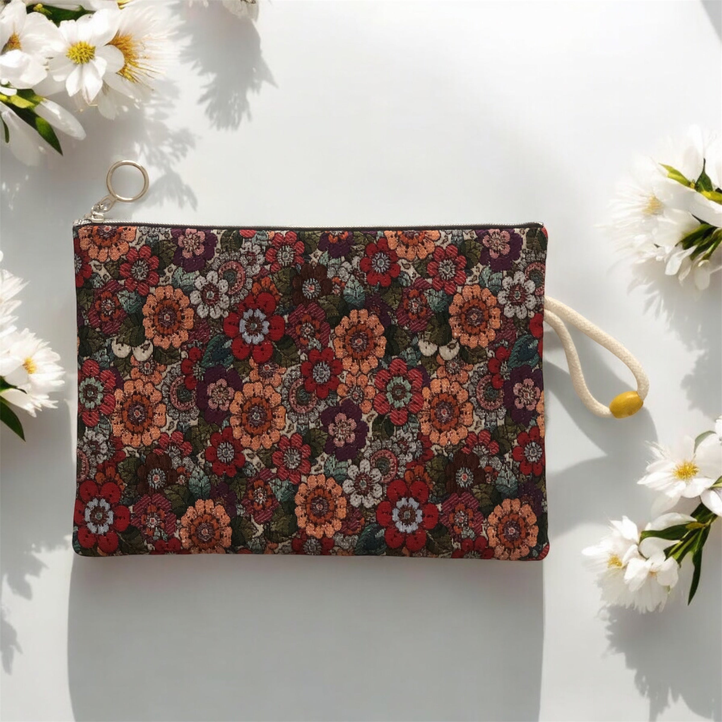 Clutch-Tasche Blumen